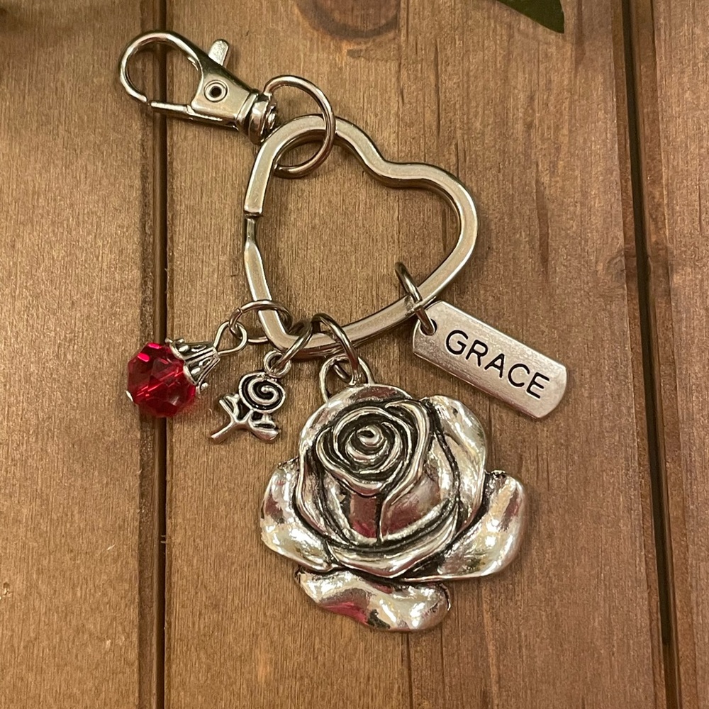 Rose Purse Charm / Keychain